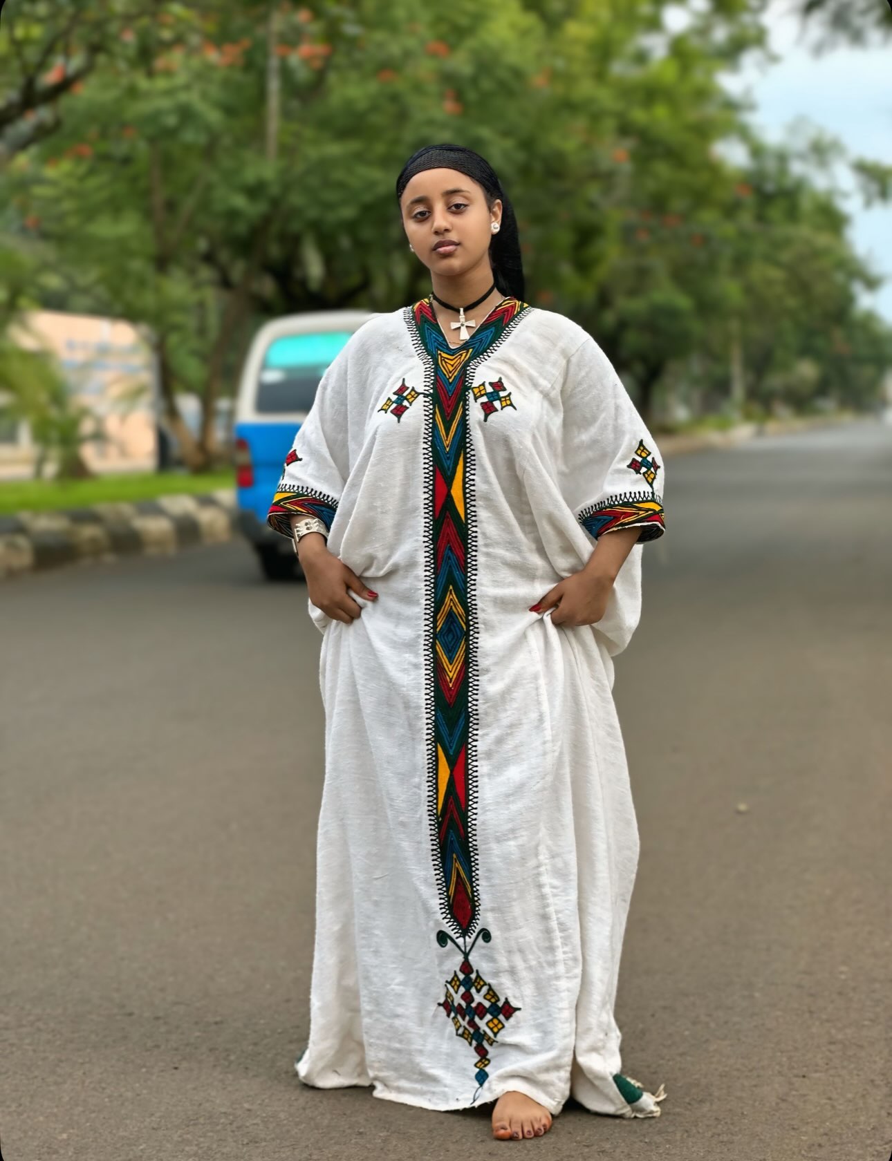 ✨ gonderegna Kemis — የጎንደረኛ ቀሚስ 🇪🇹 Ethiopian traditional Habesha clothing – YeshiCloth (image 2)